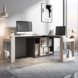 JASIWAY Home Office Desk Luxury Corner Desk L-Shaped