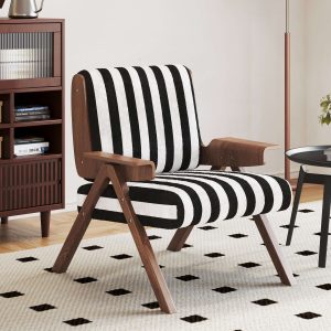 JASIWAY Upholstered Velvet Leisure Chair with Armrest