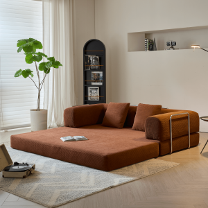 JASIWAY 78.7'' Compress Upholstered Convertible Sofa Bed with Corduroy Fabric
