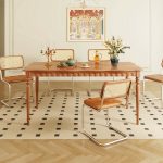 JASIWAY Boxwood Solid Wood Chair (Set of 2) with Cane Weaving