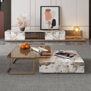 JASIWAY Modern Extendable TV Stand for TVs up to 85" with Storage Drawers