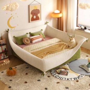 JASIWAY Magic Pocket Kids Bed with Guardrail