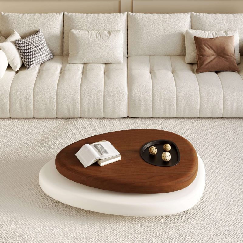 JASIWAY Modern Simple Innovative Coffee Table with Rotatable Design