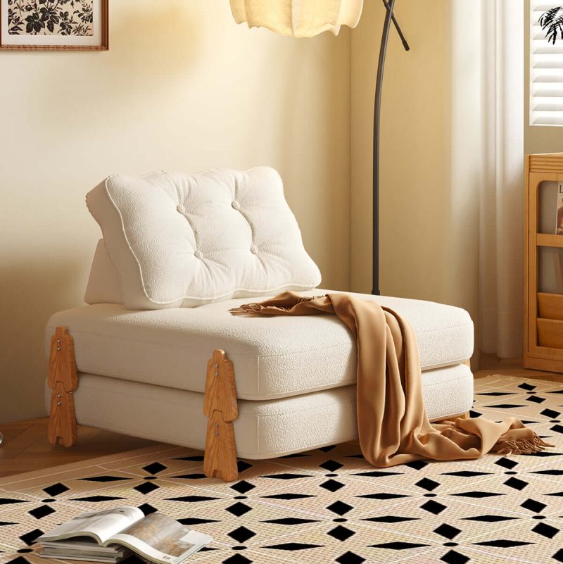 JASIWAY Floor Folding Modular Sofa Bed - Convertible & Comfortable for Sitting or Sleeping