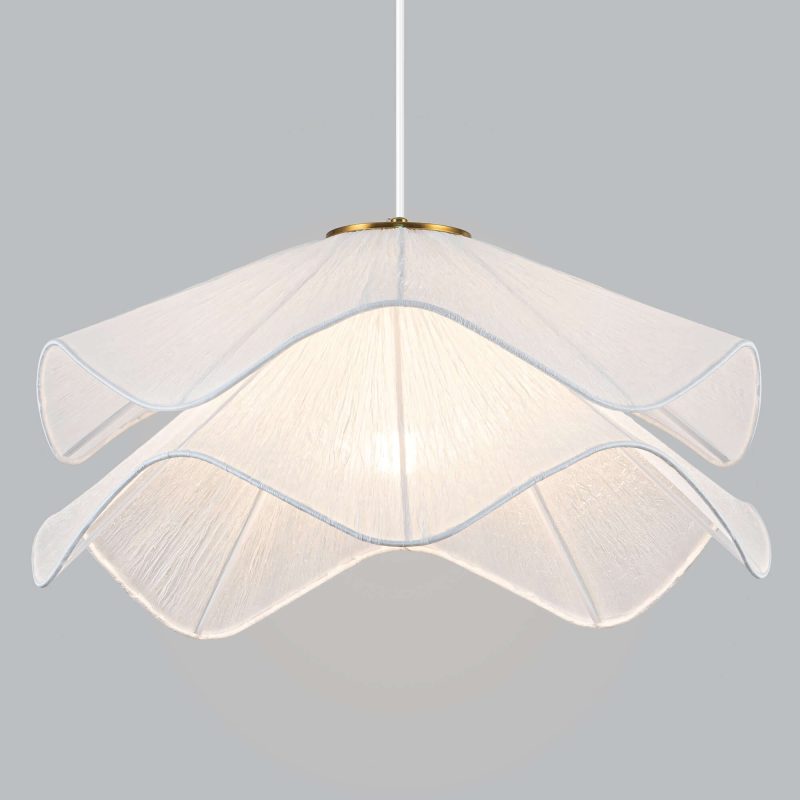 JASIWAY Light Dimmable Geometric Fabric Chandelier