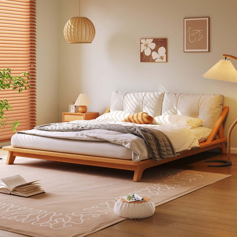 JASIWAY Solid Wood Bed Tatami Double Bed