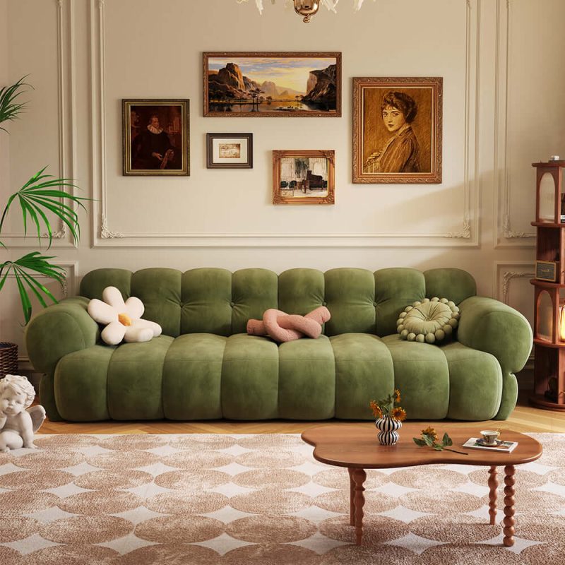 JASIWAY Vintage Marshmallow Sofa Ultimate Comfort and Support