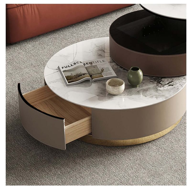 JASIWAY Nested Stacked Round Storage Coffee Table Set