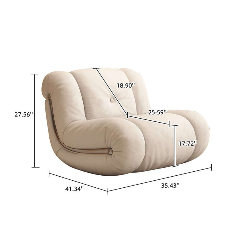 JASIWAY Rocking Sofa Leisure Chair Recliner Single Sofa with Comfortable Backrest