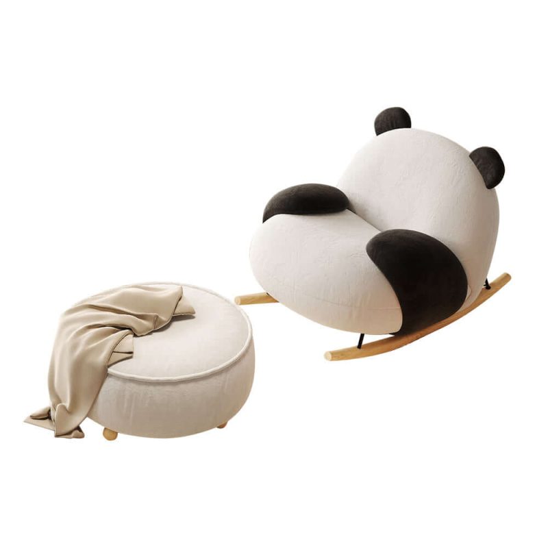 JASIWAY Panda Rocking Chair Kids Sofa Cartoon Lounge