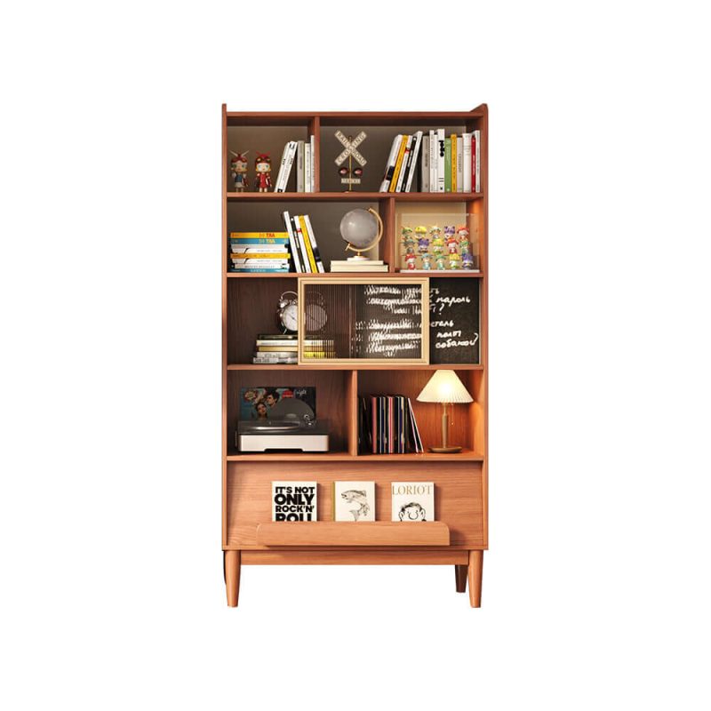 JASIWAY Wooden Bookcase Combo Multifunctional Storage and Display Cabinet
