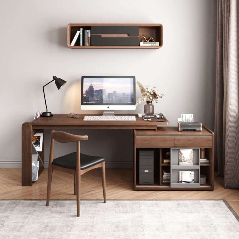 JASIWAY Home Office Table Desk Cabinet