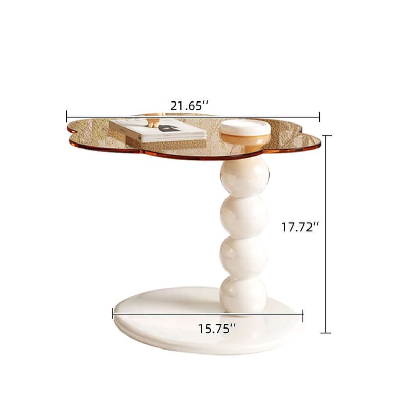 JASIWAY Round Rotating Nesting Coffee Table Set of 2 Tea Glass Side Table with 2 Drawers