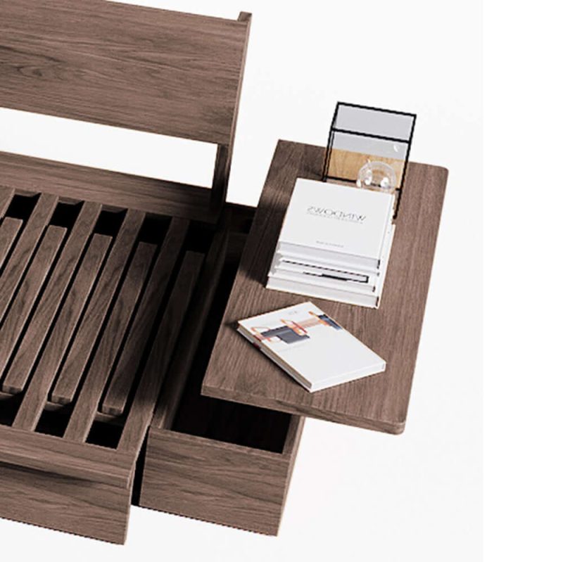 JASIWAY Modern Pull-Out Floor Sofa Bed with Reversible Armrests & Lift-Top Storage