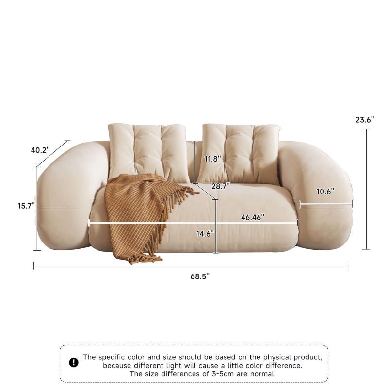 JASIWAY Bean Bag Style Pet-friendly Folding Floor Velvet Sleeper Sofa Bed