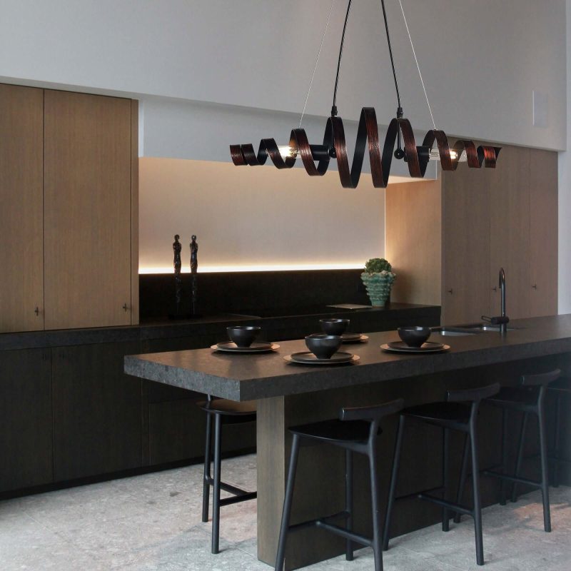 JASIWAY 2-Light Spiral Chandelier Pendant Spring Shaped Metal Suspension