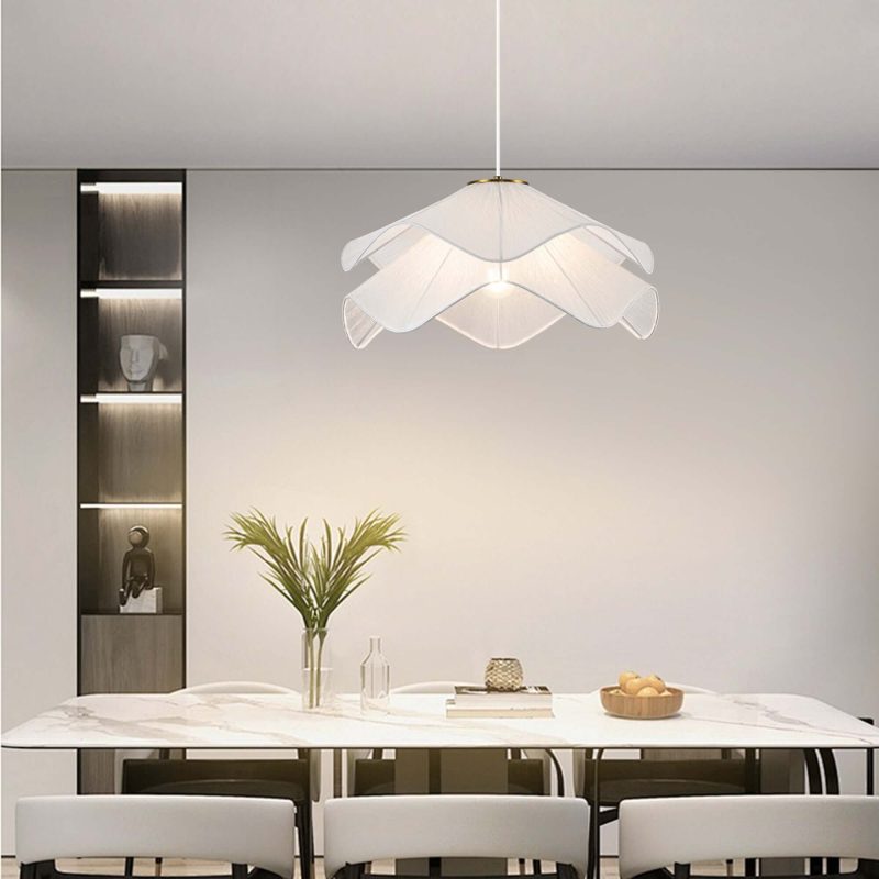 JASIWAY Light Dimmable Geometric Fabric Chandelier