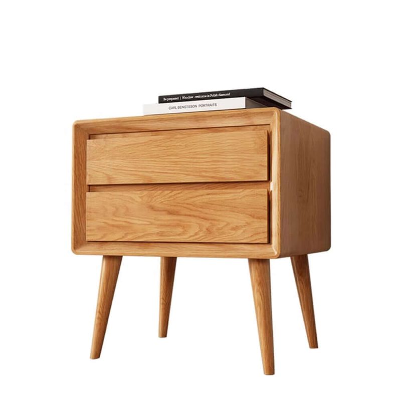 JASIWAY Solid Wood Bedside Table Drawer Cabinet