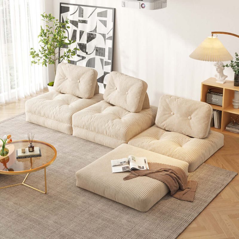 JASIWAY Individual Convertable Floor Couch Living Room Modular Sofa