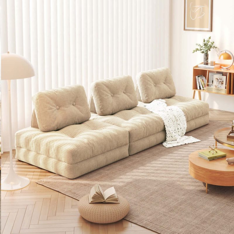 JASIWAY Individual Convertable Floor Couch Living Room Modular Sofa