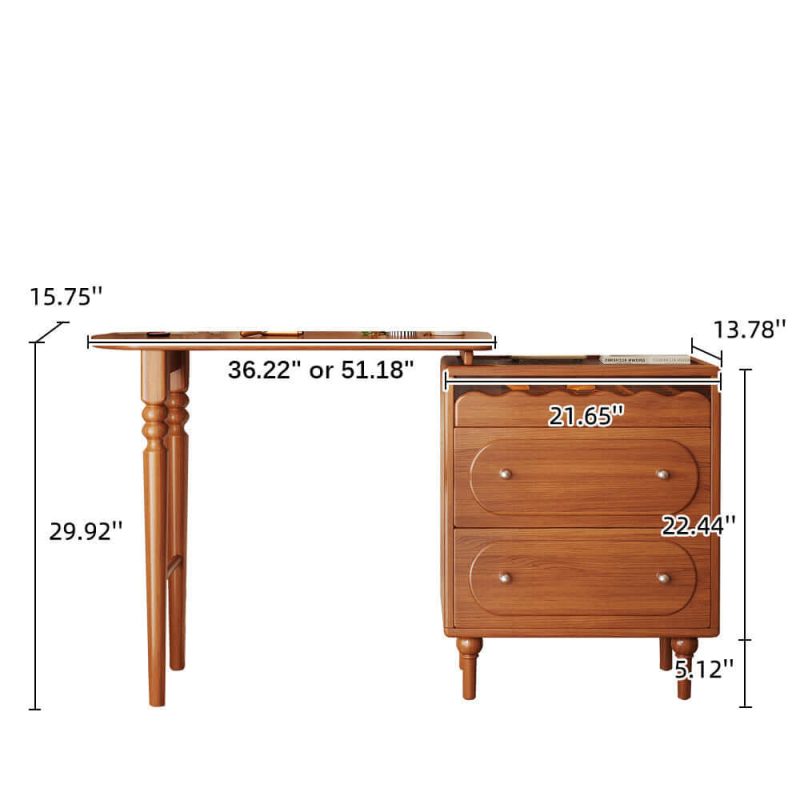 JASIWAY Expandable Solid Wood Makeup Table Organizer