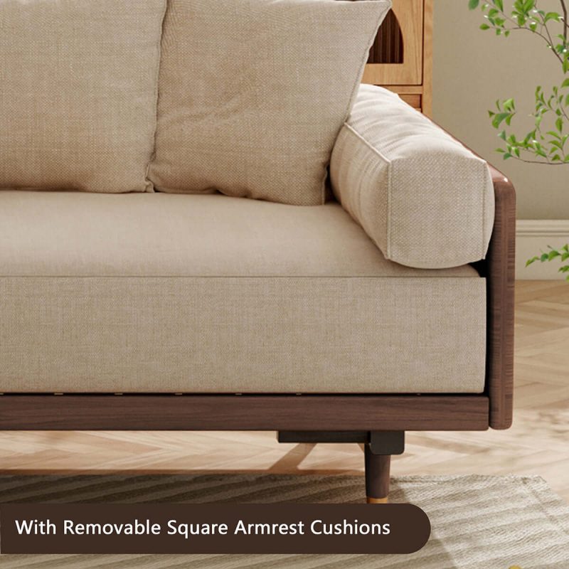 JASIWAY 3 Seater Sofa Bed with Wooden Frame – Pull-Out Design, Modern Convertible Couch