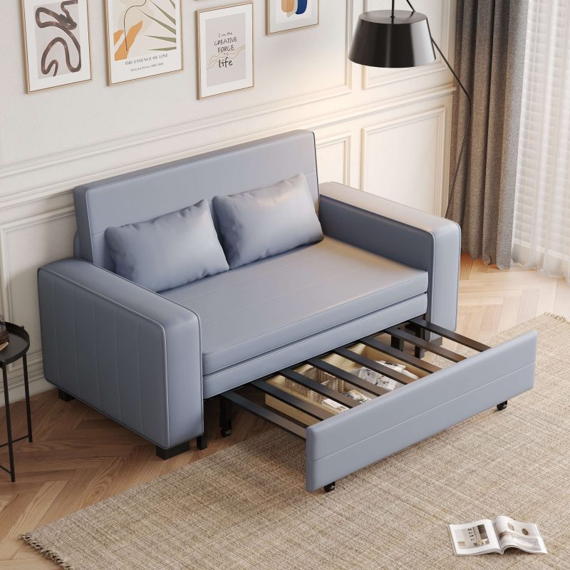 JASIWAY 63" Pull-out Sleeper Sofa Bed with Storage