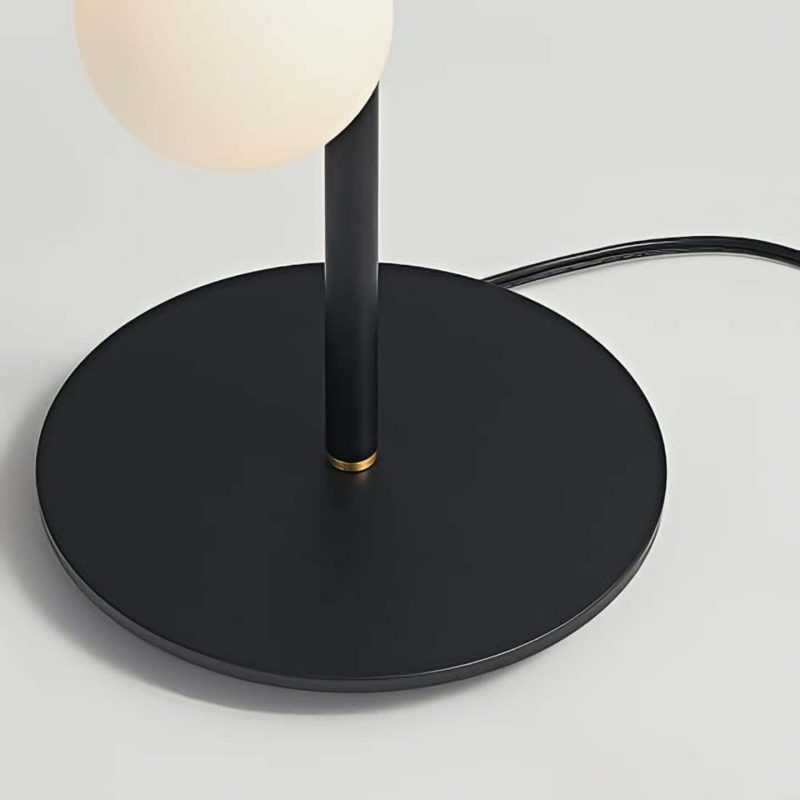 JASIWAY Modern LED Black 9-Light Tree Floor Lamp White Glass Globe