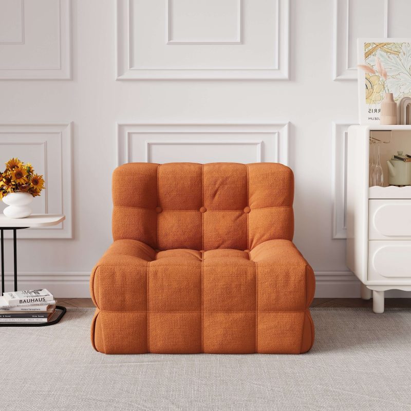 JASIWAY Bean Bag Tufted Corduroy Upholstered Lazy Sofa Chair