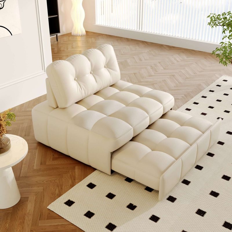 JASIWAY Modern Convertible Sofa Bed Easily Switch Between Couch and Bed