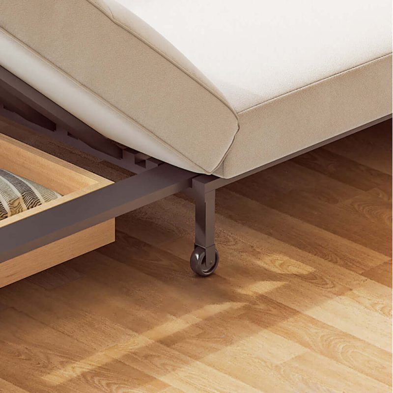 JASIWAY Single Seat Pullout Sofa Bed with Side Pockets