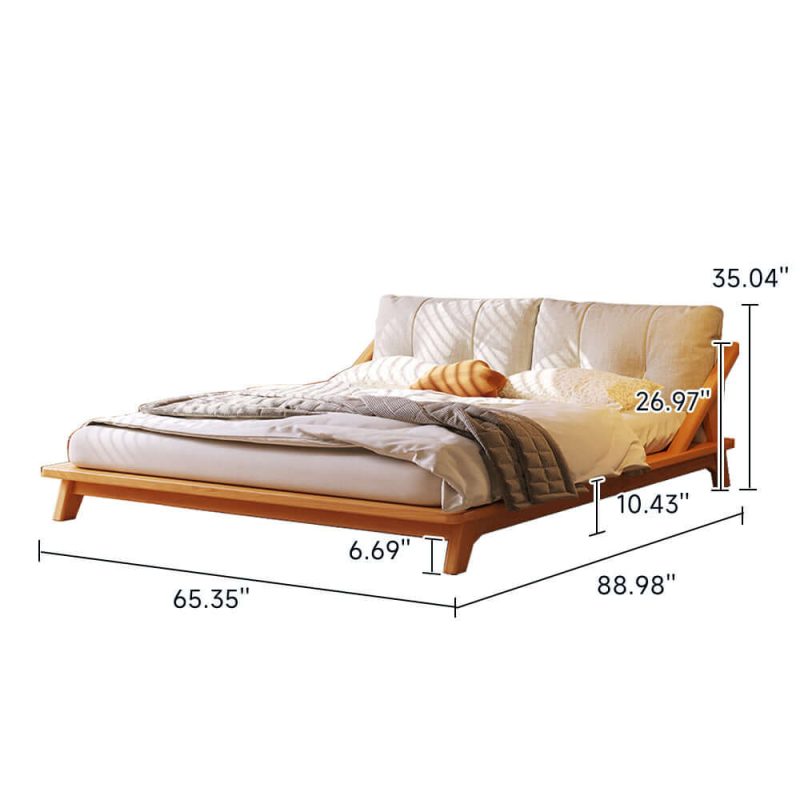 JASIWAY Solid Wood Bed Tatami Double Bed