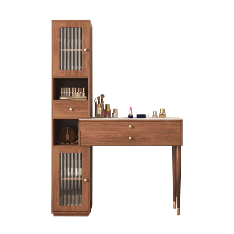 JASIWAY Makeup Vanity with Storage Cabinets & Open Storage & Drawers