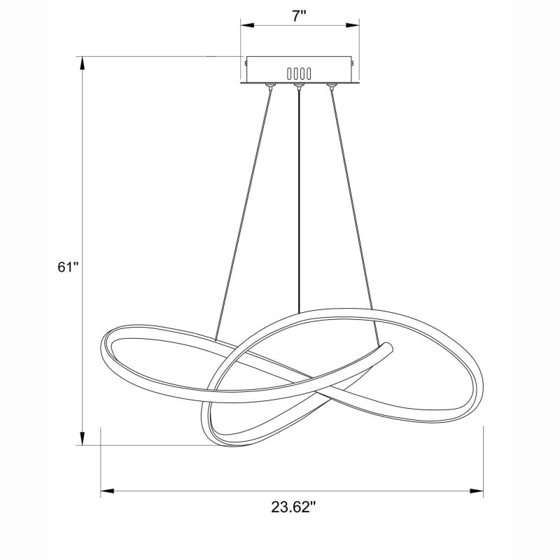 JASIWAY Unique LED Dimmable Chandelier with Remote Control