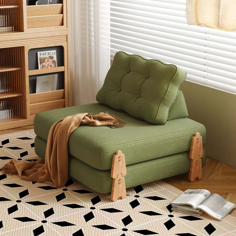 JASIWAY Floor Folding Modular Sofa Bed - Convertible & Comfortable for Sitting or Sleeping