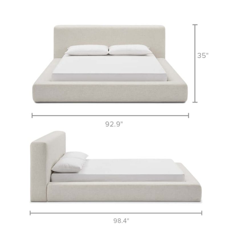 JASIWAY Modern Upholstered Bed Available in Queen & King Sizes