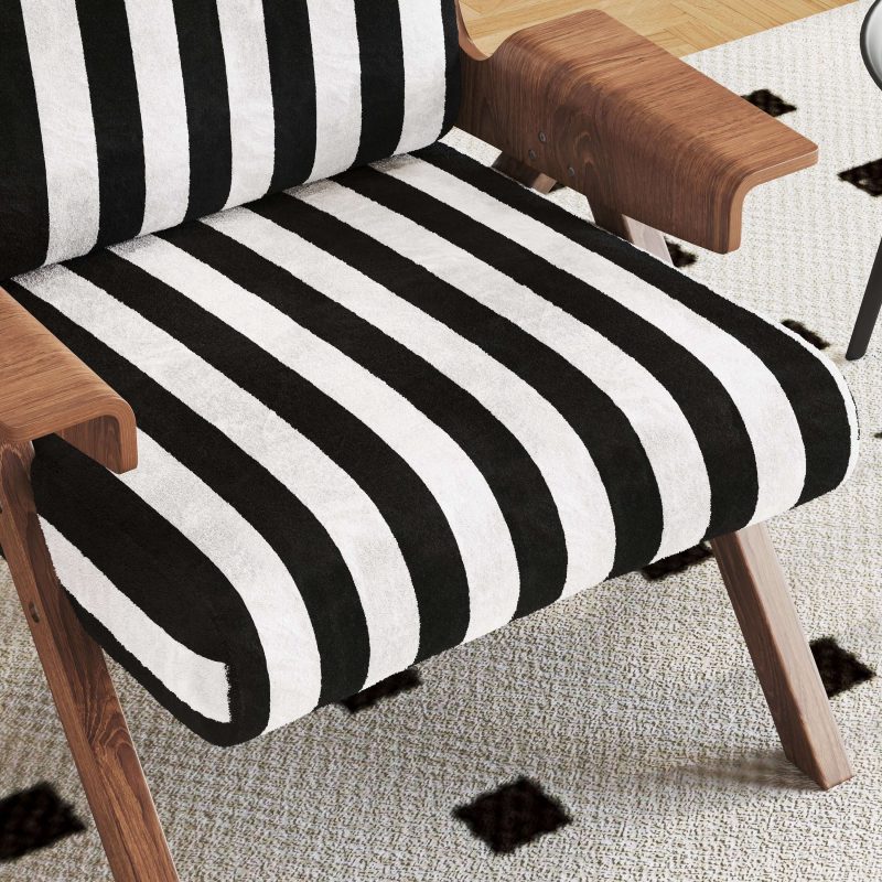JASIWAY Upholstered Velvet Leisure Chair with Armrest