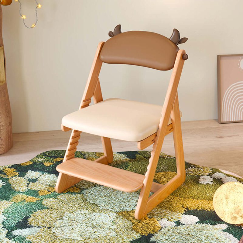 JASIWAY Adjustable Height Writing Chair Learning Chair with Backrest