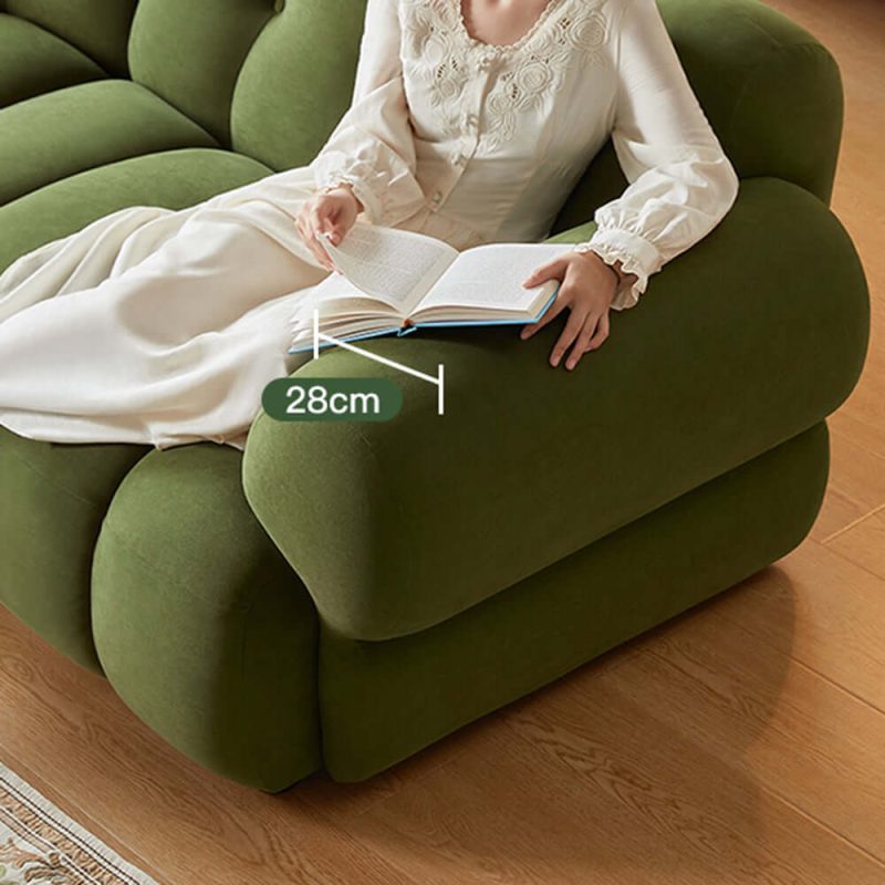 JASIWAY 101.18" Smart Electric Reclining Sofa–Extendable Green Microfiber Velvet Couch
