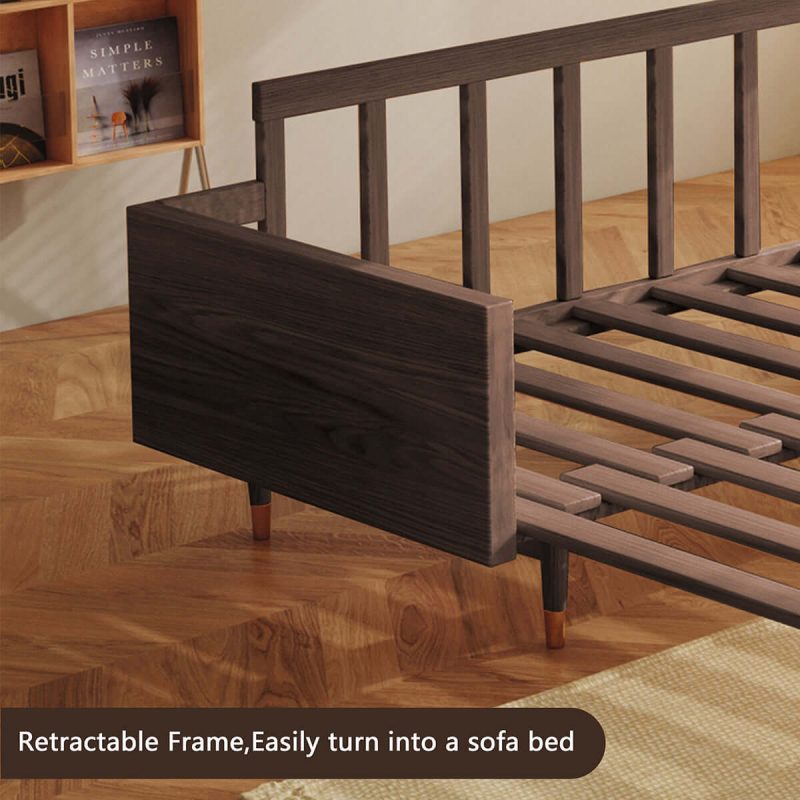 JASIWAY 3 Seater Sofa Bed with Wooden Frame – Pull-Out Design, Modern Convertible Couch