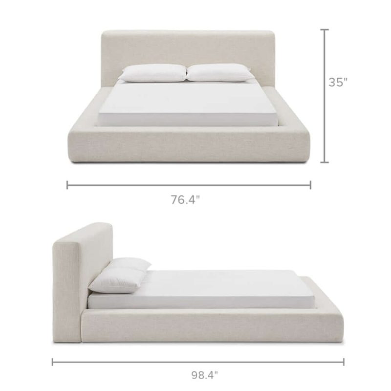 JASIWAY Modern Upholstered Bed Available in Queen & King Sizes