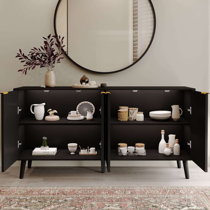 JASIWAY Modern Sideboard Buffet Cabinet with Adjustable Shelves