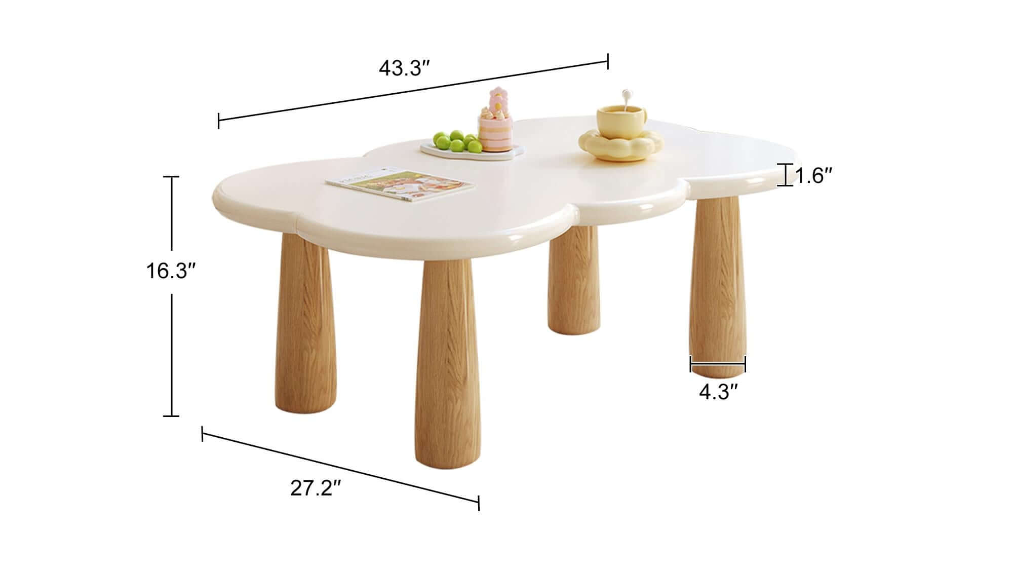 Dimension of Modern Creative Cloud Coffee Table