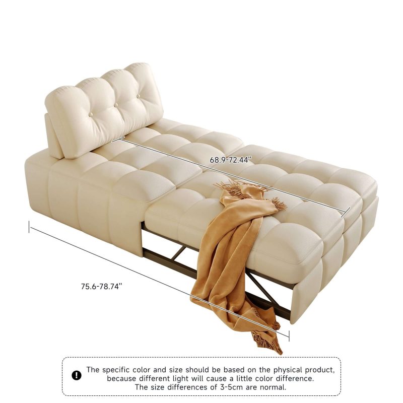 JASIWAY Modern Convertible Sofa Bed Easily Switch Between Couch and Bed