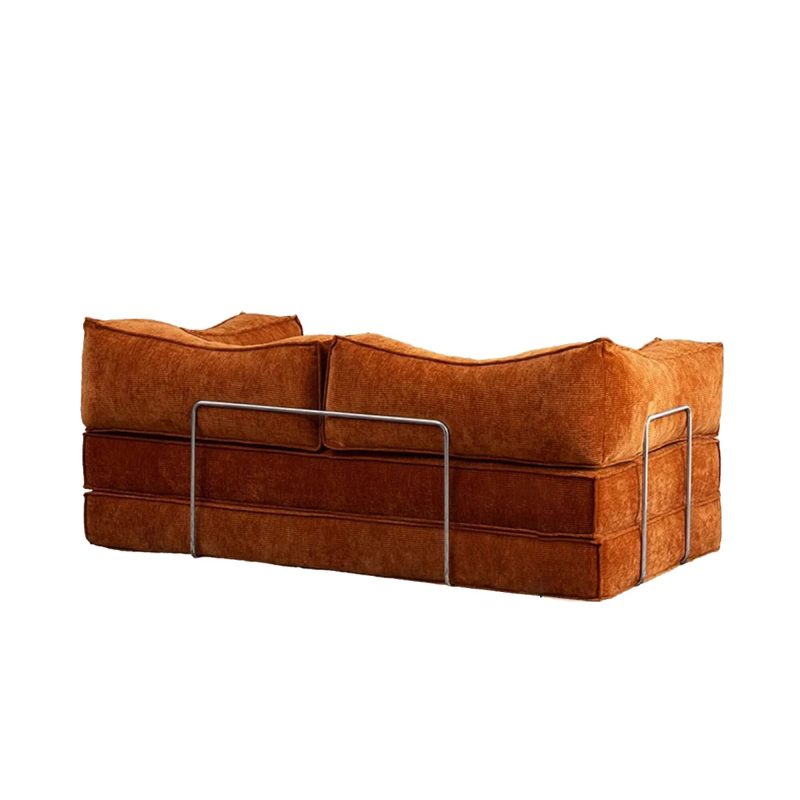 JASIWAY Corduroy Fabric 78.7" Compressed Sofa Bed Free DIY Couch with 3 Stainless Steel Frames