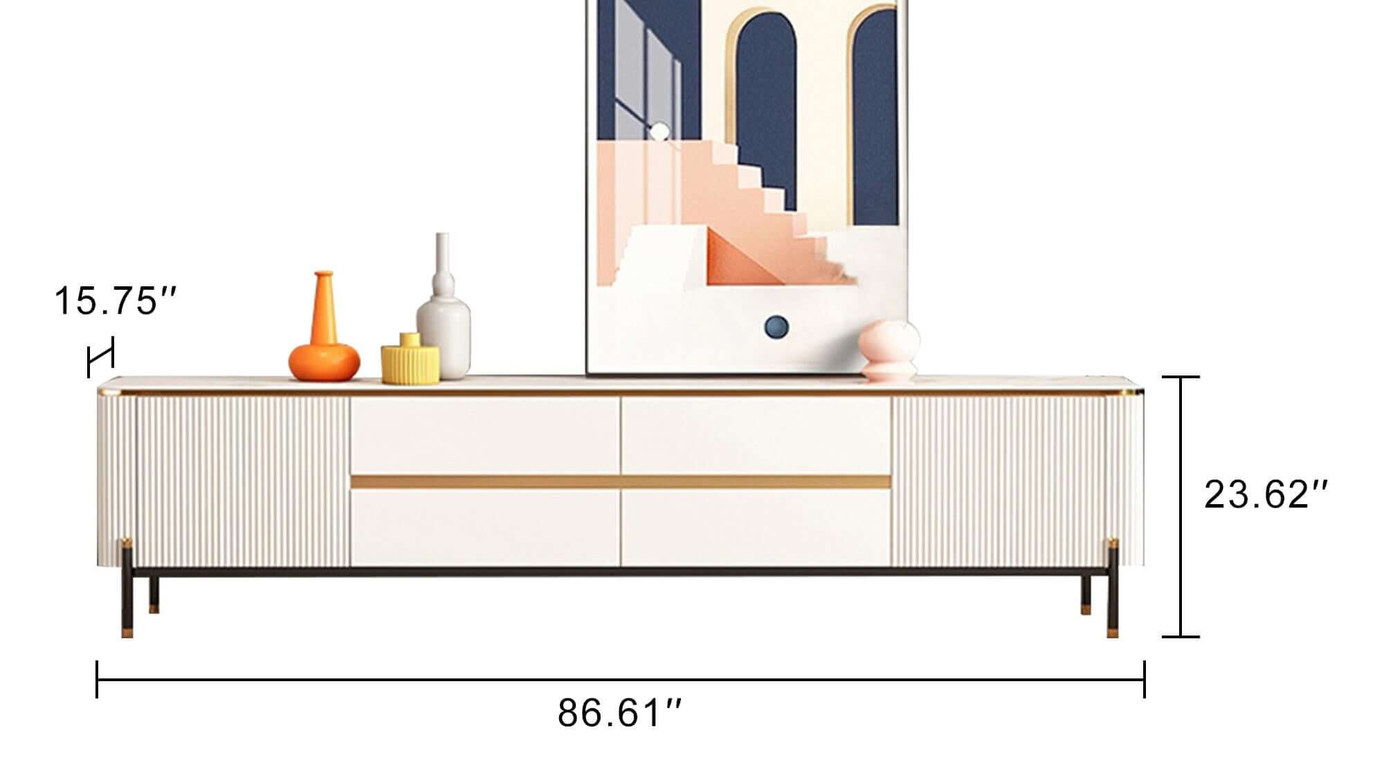 Dimension of High Quality Sintered Stone Modern TV Stand