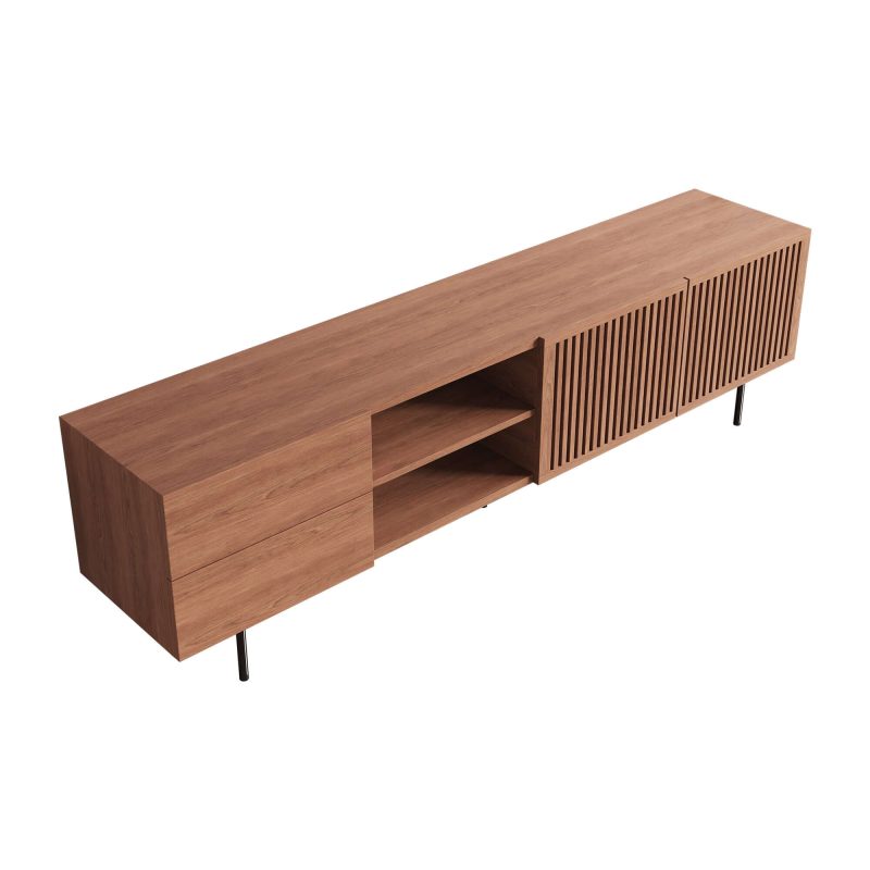 JASIWAY Media Console Storage TV Stand with 2 Drawers & 2 Doors for TVs up to 78"