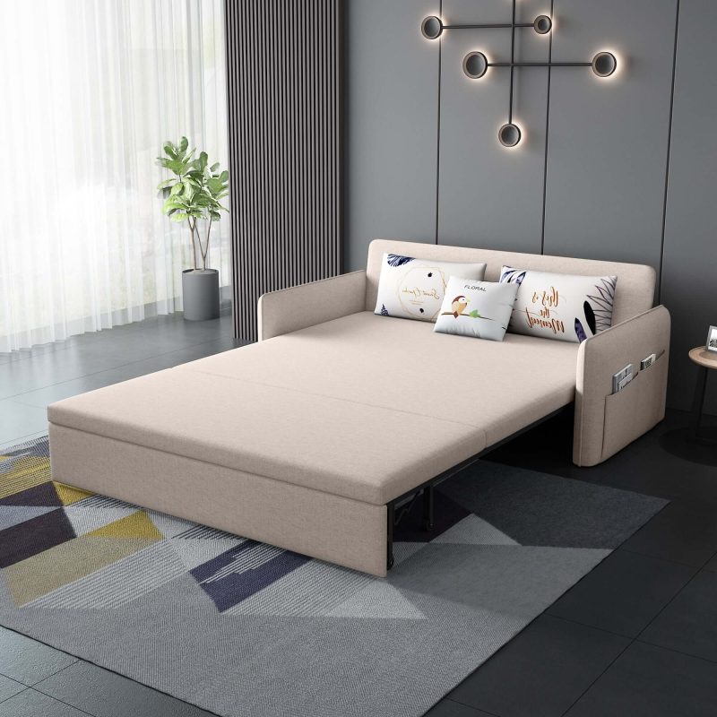 JASIWAY One-seater Loveseat Sleeper Sofa with Storage Pockets