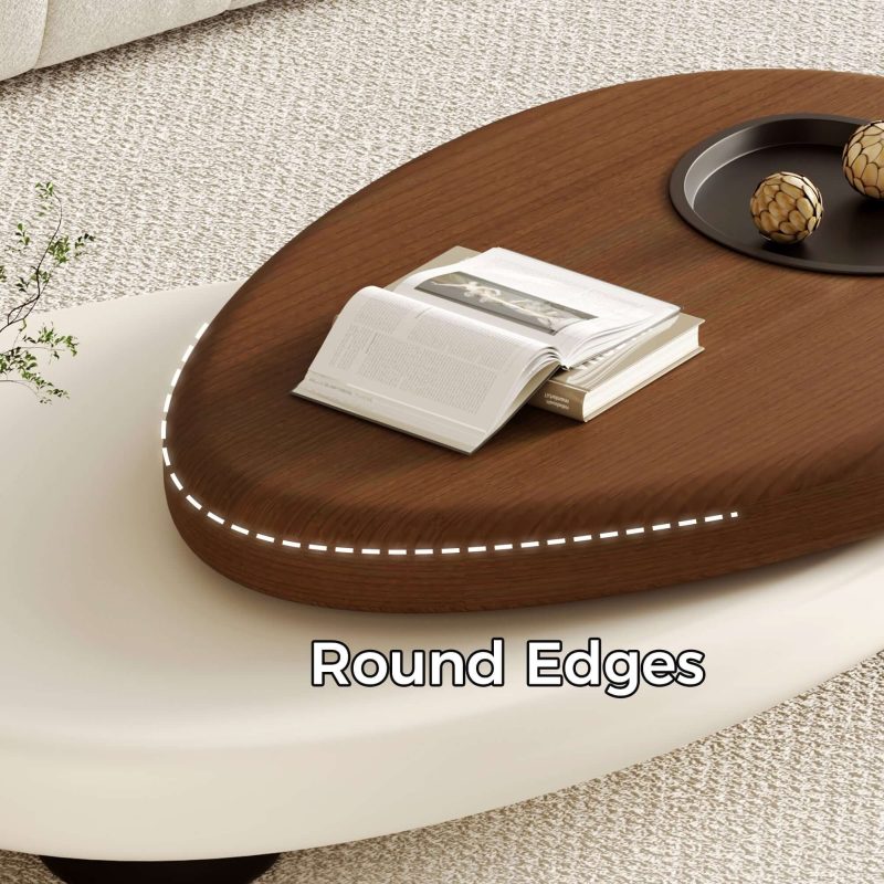 JASIWAY Modern Simple Innovative Coffee Table with Rotatable Design