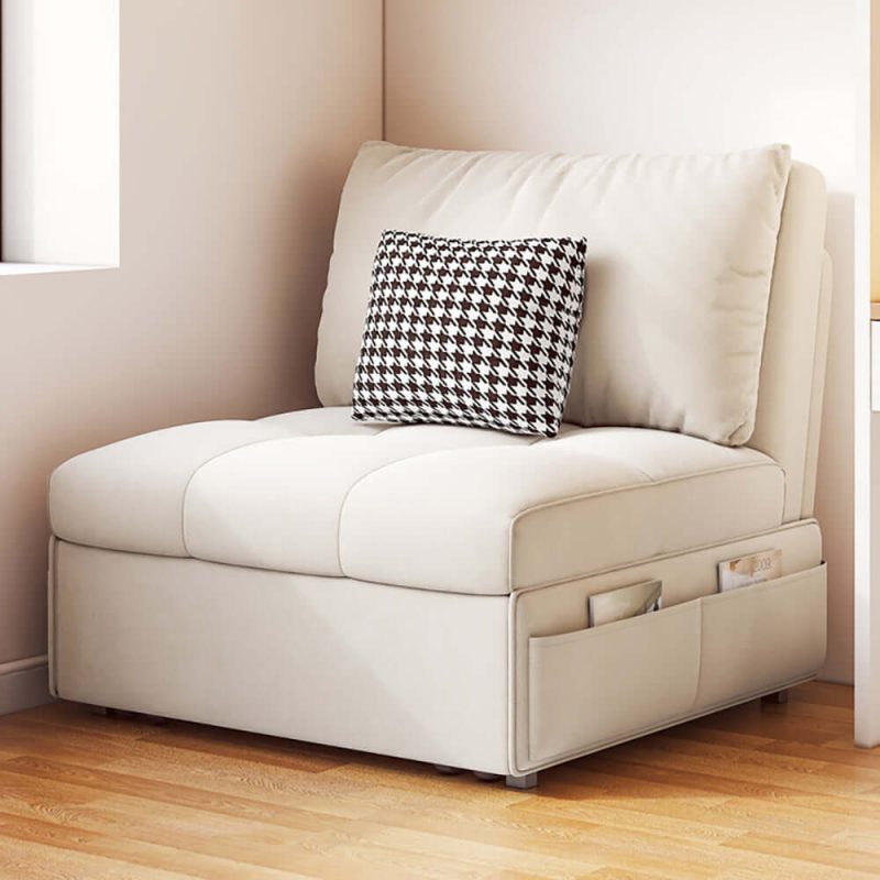 JASIWAY Single Seat Pullout Sofa Bed with Side Pockets